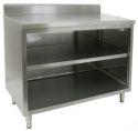 Enclosed Base Commercial Work Tables With Upturn - Without Doors
