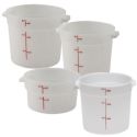 Round White Food Storage Containers and Lids