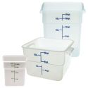 Square Translucent Food Storage Containers and Lids