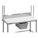 Stainless Steel Backsplashes for Poly Top Work Tables