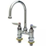 T&S Brass Deck Mount Faucets with Gooseneck Nozzles