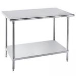 Eagle Commercial Work Tables with Undershelf - 14 Gauge Heavy Duty Top