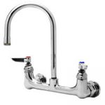 T&S Brass Wall Mount Faucets with Gooseneck Nozzles
