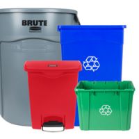Trash Cans and Recycling Containers