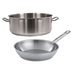 Vollrath Optio 15-Piece Induction Ready Stainless Steel Cookware Set with 3  Sauce Pans, 6 Qt. Saute, 3 Fry Pans, and 2 Stock Pots