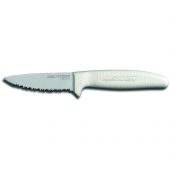 Dexter S151SC-GWE-PCP 15343 Sani-Safe White Handle 3 1/2 Inch Scalloped Edge Blade Net / Utility Slicer Knife In Packaging