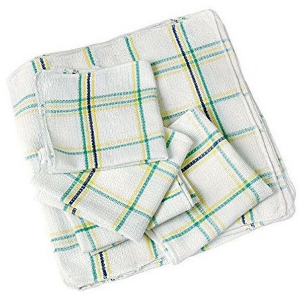 100% Cotton Waffle Weave Check Plaid Dish Cloths, 16-Pack Super Soft and  Absorbent Dish Rags, Dish Cloths for Washing Dishes, 12 x 12 InchesMothers  Day Gifts(Black) 