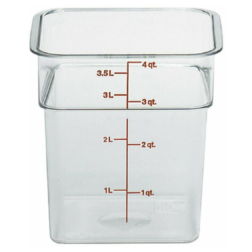 Cambro CamSquares® Classic 2 Qt. Clear Square Polycarbonate Food Storage  Container