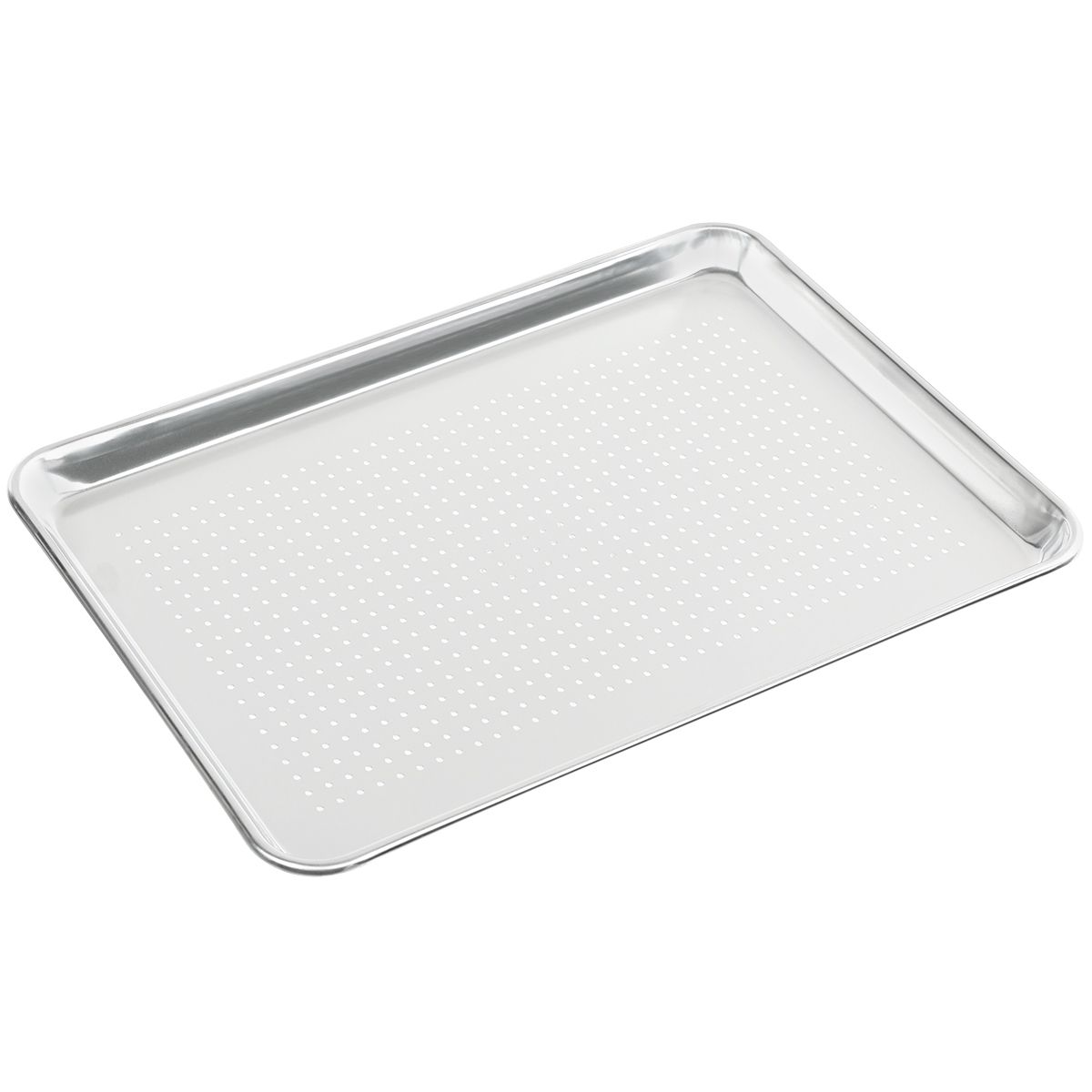 Chef Approved 19GHALFPERF 13 x 18 1/2 Size Closed Bead Perforated 20  Gauge Aluminum Sheet Pan