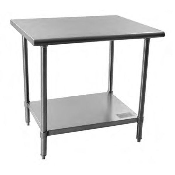 All Stainless Steel Work Table 24"x24" NSF Flat Top 