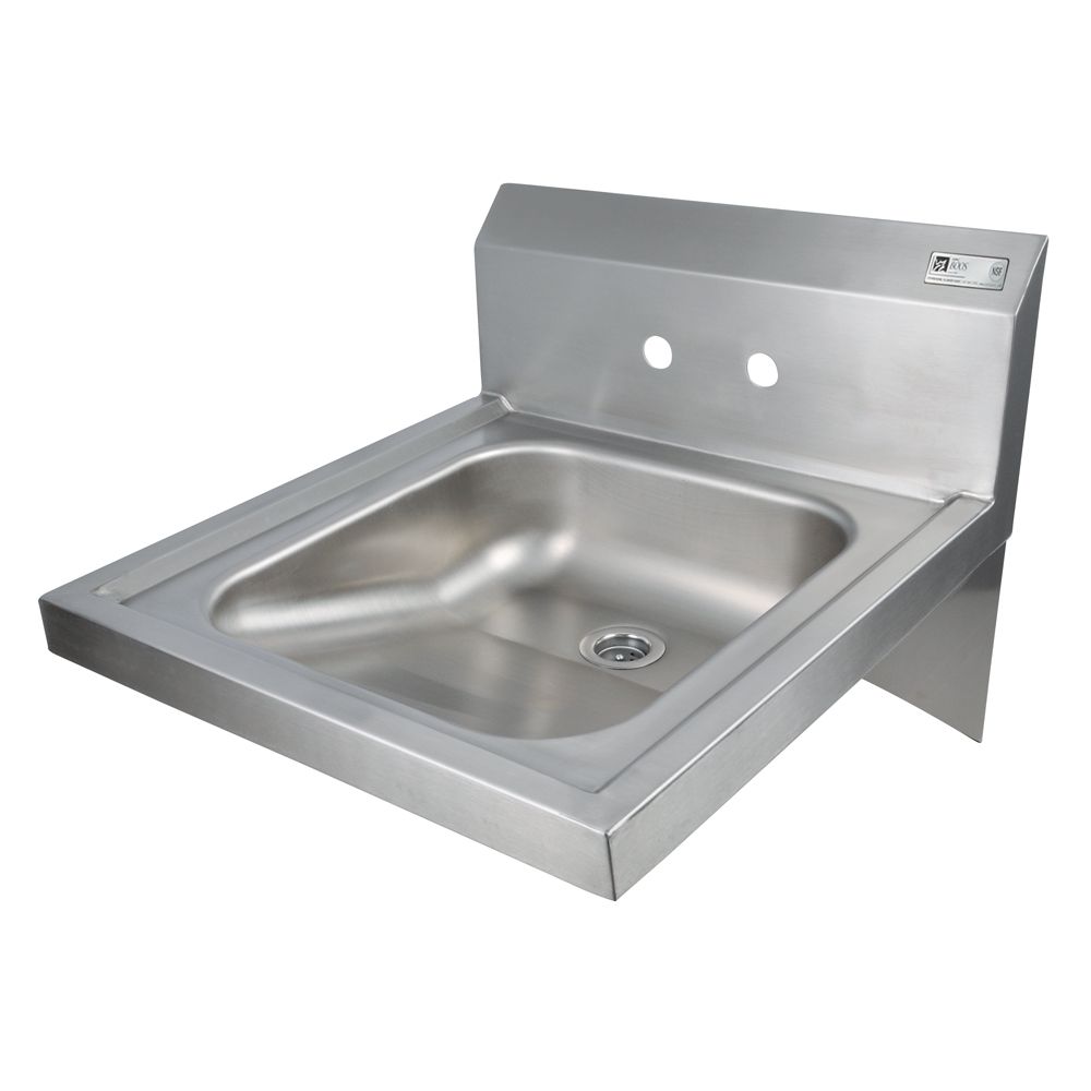 16 Length x 16 Width x 10 Depth 16 Length x 16 Width x 10 Depth John Boos & Co. Faucet Not Included Left Hand and Right Hand Side Splash John Boos PBHS-W-1616-SSLR Stainless Steel Hand Sink, 