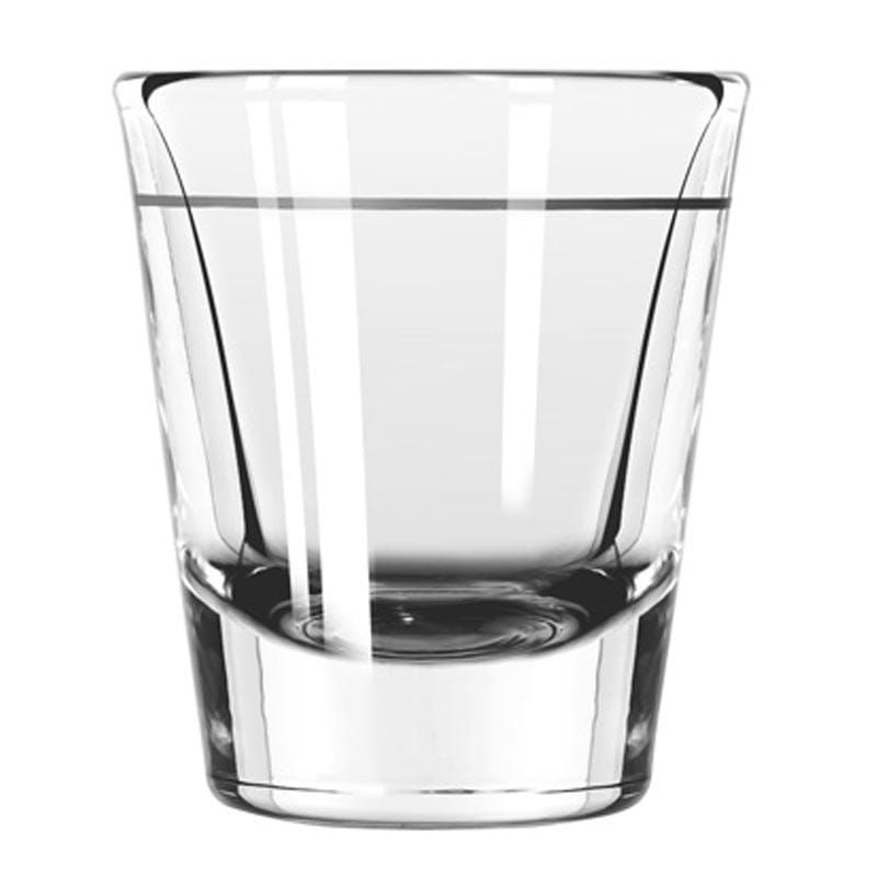 Libbey 5126 A0007 fluted shot glass 2 oz with 1 oz line TWO GLASSES brand new