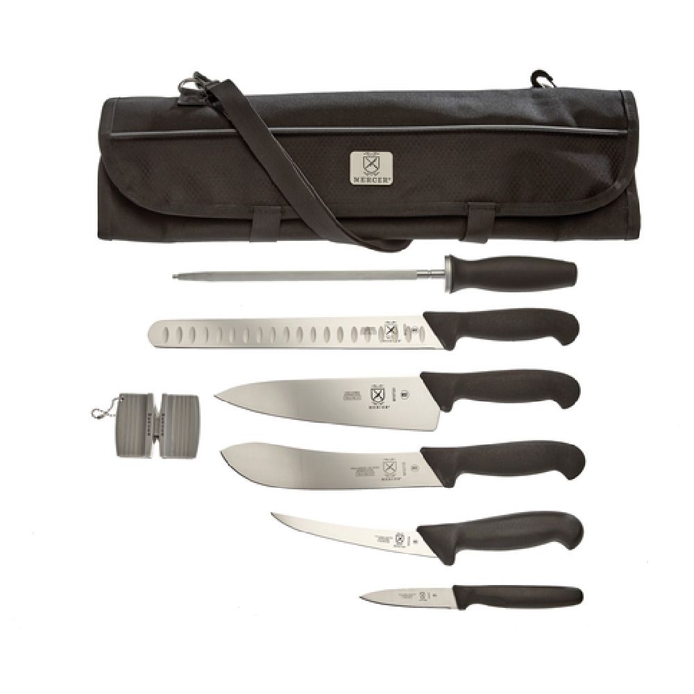 Mercer Culinary M13751 8 Piece BBQ Competition Set w/ Pocket Roll