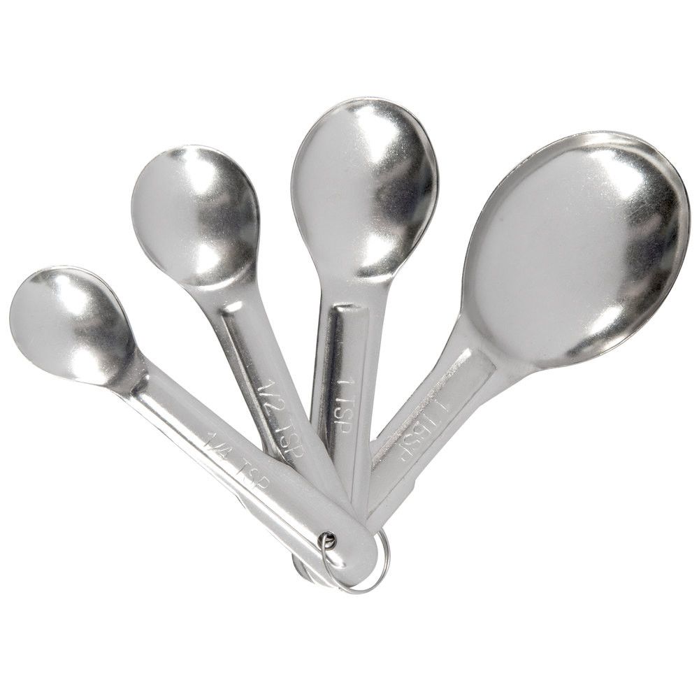 Choice 4-Piece Stainless Steel Heavy Weight Measuring Spoon Set