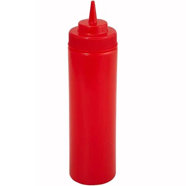 20 PACK 4oz Squeeze Bottle-Small Plastic Squeeze Condiment Bottles Red Tip Caps 