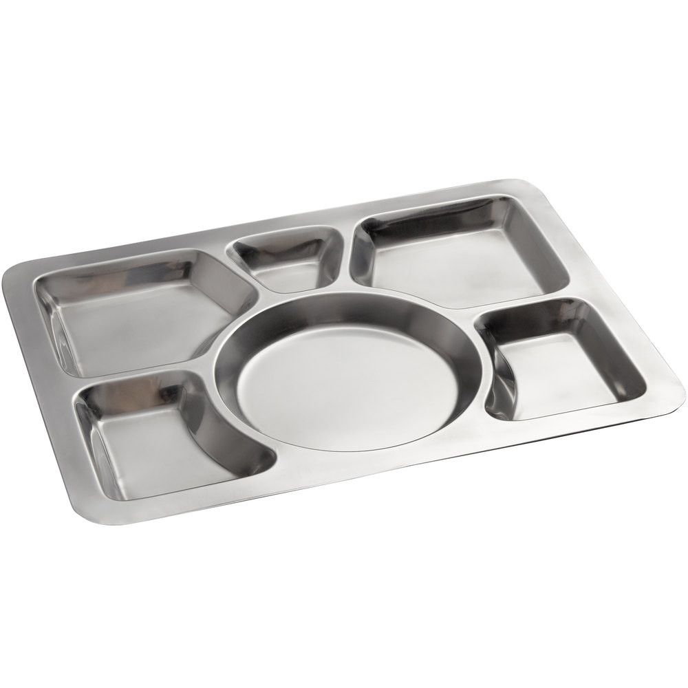 Style B Dishwasher Safe Winco 6-Compartment Mess Tray 