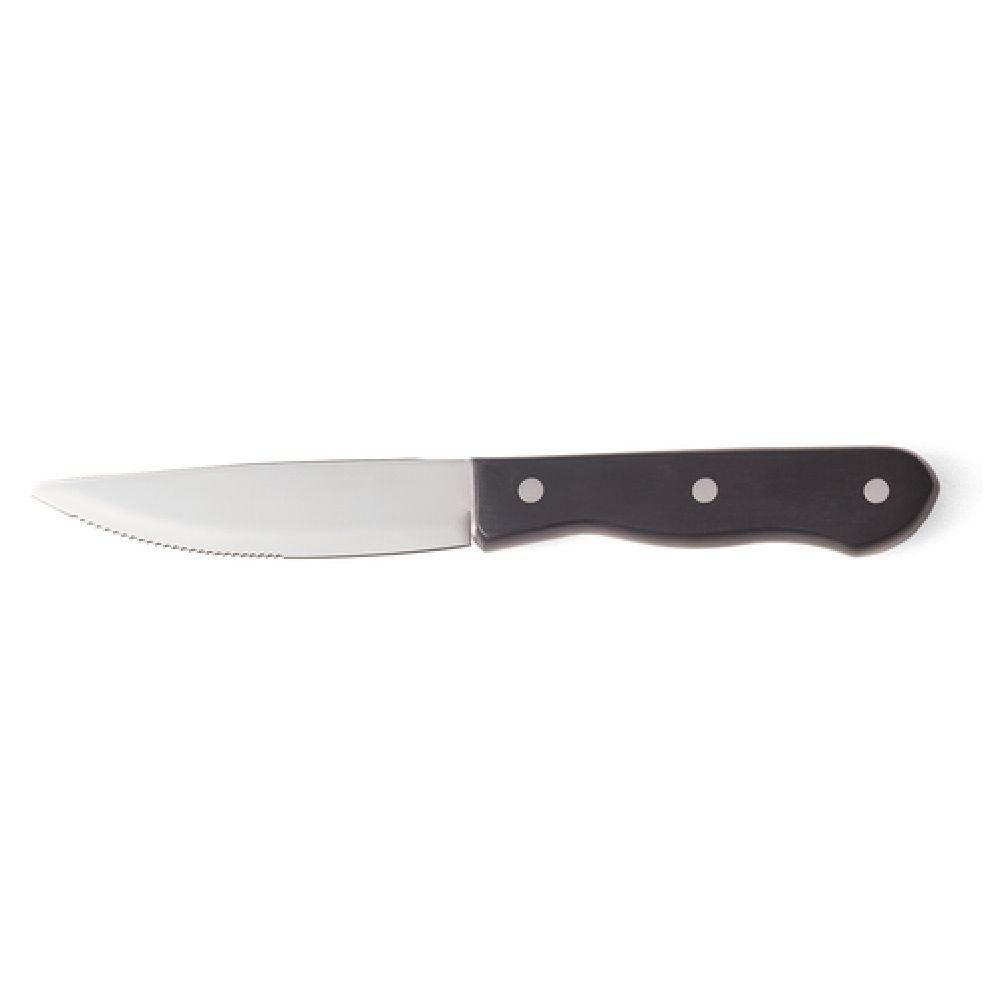 Jumbo Steak Knives, 5 Blade, Black Plastic Handle,Pack of 6,2