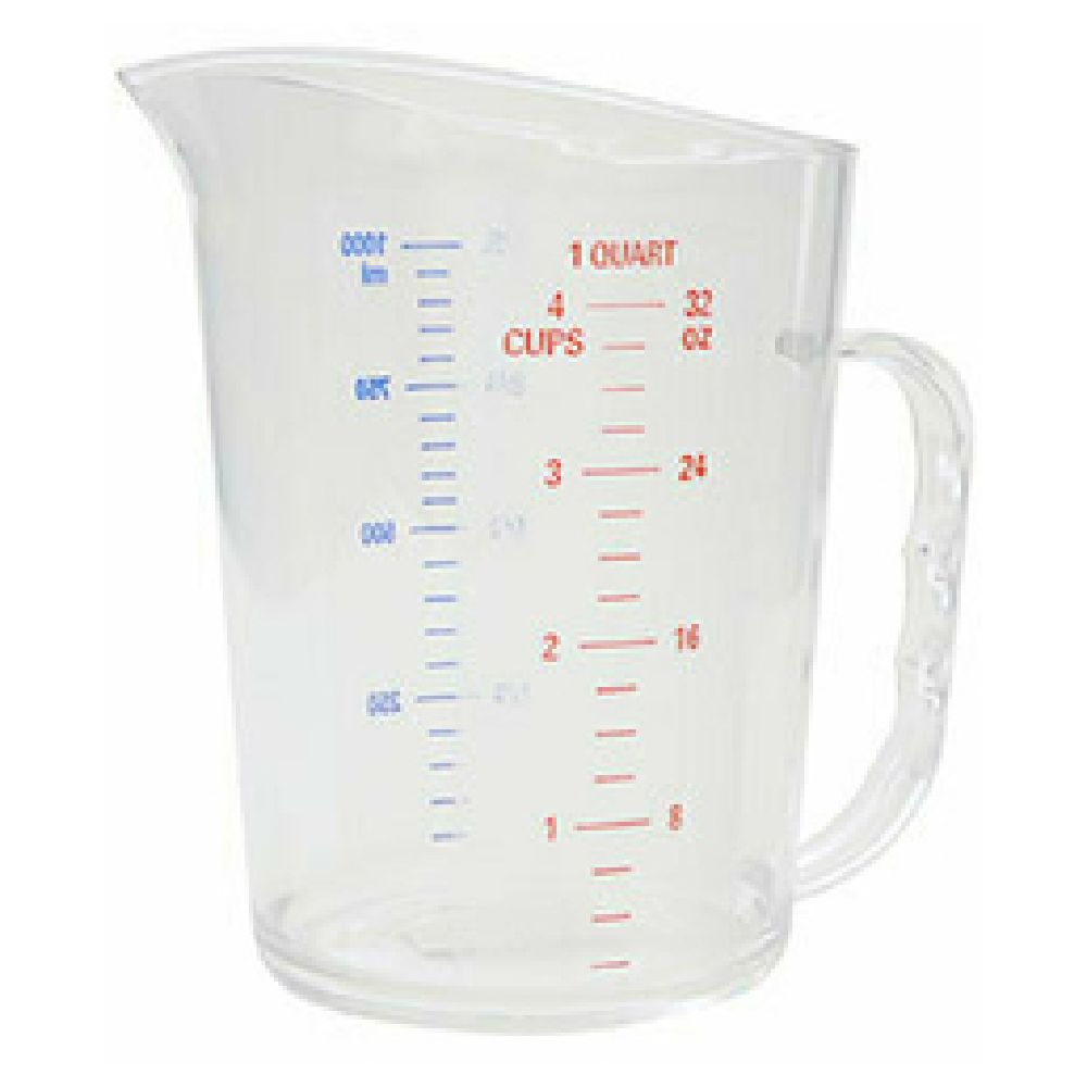 Thunder Group PLMC128CL Measuring Cup 4 Quart (4.0 Liter) Capacity Printed  With US/metric Measurements