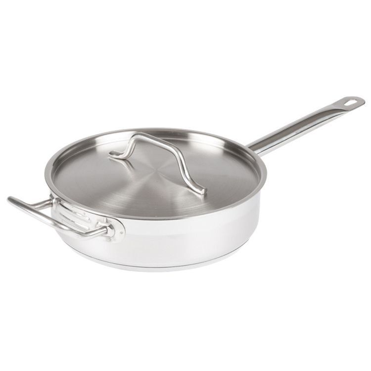 Winco Heavy Bottom Stainless Sauce Pan & Lid About 7 Diameter by 3 Tall  1.5 Qt