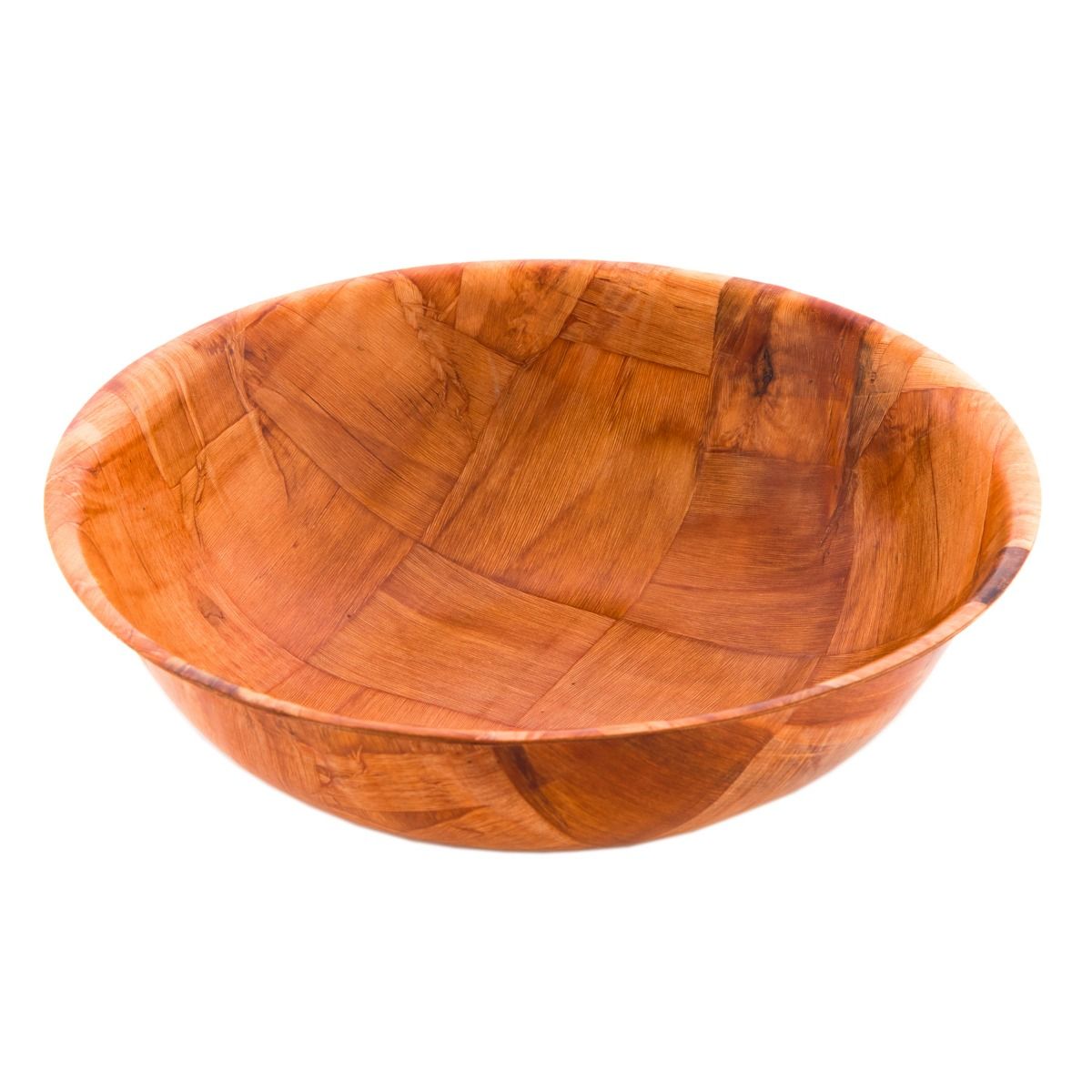 Winware by Winco Woven Wooden Salad Bowl Size 12" x 2-3/4" 