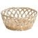 Tablecraft 1135W 8-1/2" Diameter x 3 1/4" Natural Polypropylene / Steel Open Weave Round Handwoven Basket