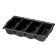 Tablecraft 1524B Black 21-3/4" x 11-3/4" x 3-3/4" Plastic Polyethylene 4 Compartment Cutlery Bin