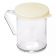 Tablecraft 166A 10 oz. Polycarbonate Dredge With Beige Snap Tight Plastic Lid for Salt & Ground Pepper