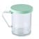 Tablecraft 166B 10 oz. Polycarbonate Dredge With Green Snap Tight Plastic Lid for Fine Ground Product