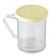 Tablecraft 166D 10 oz. Polycarbonate Shaker With Yellow Snap Tight Plastic Lid for Ground Cheese