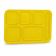 Vollrath 2015-138 14-3/8" x 9-7/8" Bright Yellow Traex Polypropylene School Compartment Tray 