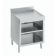 Krowne 21-GSB3 2100 Series 24" Stainless Steel Underbar Glass Rack Storage Cabinet With Drainboard Top, Solid Shelf
