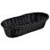 Tablecraft 2418 15" x 6" x 3" Black Polypropylene Cord Oblong Handwoven Basket
