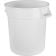 Carlisle 34101002 White 10 Gallon Round Polyethylene Bronco Waste Container With Handles