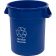 Carlisle 341020REC14 Blue Bronco Round 20 Gallon Recycle Container