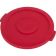 Carlisle 34102105 Red 20 Gallon Polyethylene Bronco Series Round Flat Waste Container Lid 