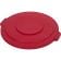 Carlisle 34103305 Red 32 Gallon Polyethylene Bronco Series Round Flat Waste Container Lid 