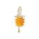 Spill-Stop 360-60 Clear Plastic Pourer With Extra Large Amber Poly-Kork