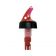 Spill-Stop 382-22 Posi-Por 2000 3/4 Oz. Neon Red Measuring Pourers With Black Collars