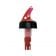 Spill-Stop 382-24 Posi-Por 2000 1 Oz. Neon Red Measuring Pourers With Black Collars