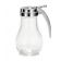 Tablecraft 414 14 Ounce Chrome Plated Teardrop Glass Syrup Dispensers