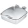Vollrath 46133 6 Quart Intrigue Square Induction Chafer with Solid Lid and Porcelain Pan