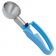 Vollrath 47394 2.4 Oz. Standard Length Squeeze Disher with Sky Blue Handle