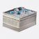 Cal-Mil 475-10-55 Silver 12" x 10" Stainless Steel Ice Housing With Removable Polycarbonate Pan