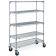 Metro 5A336BC 36" x 18" Super Adjustable Super Erecta 5 Tier Chrome Plated Wire Mobile Shelving Unit With 5" Rubber Casters