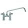 Equip by T&S Brass 5F-4DLX12 Deck Mounted 12" Swivel Faucet
