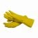 San Jamar 620-XL Extra Large Yellow Latex Flock Lined Gloves