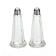 Tablecraft 83S&P 1 Ounce 4.38" x 1.88" Clear Glass Eiffel Tower Salt and Pepper Shakers with Nickel Plated Tops