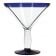 Libbey 92307 Aruba 24 oz. Martini Glass with Cobalt Rim and Base - 12/Case
