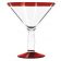 Libbey 92307R Aruba 24 oz. Martini Glass with Red Rim and Base - 12/Case
