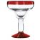 Libbey 92308R Aruba 12 oz. Margarita Glass with Red Rim and Base - 12/Case
